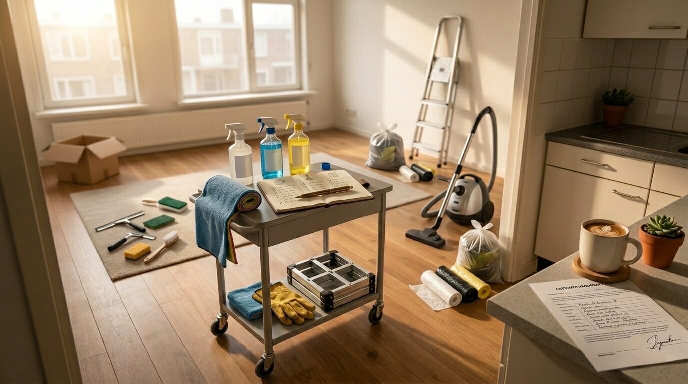 Schoonmaak na verhuizing: eindopname-service