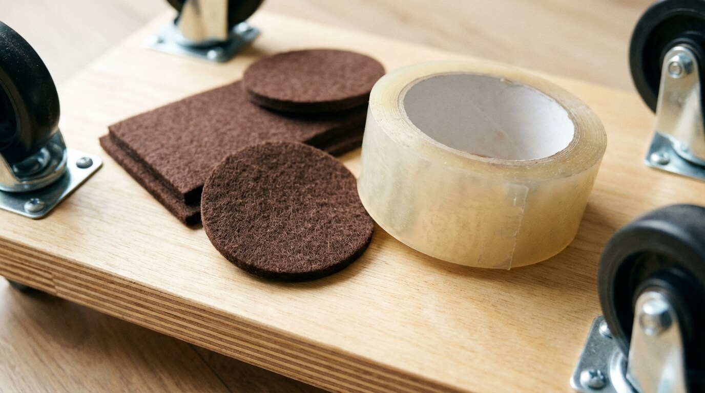 Verhuiswagen met beschermmaterialen