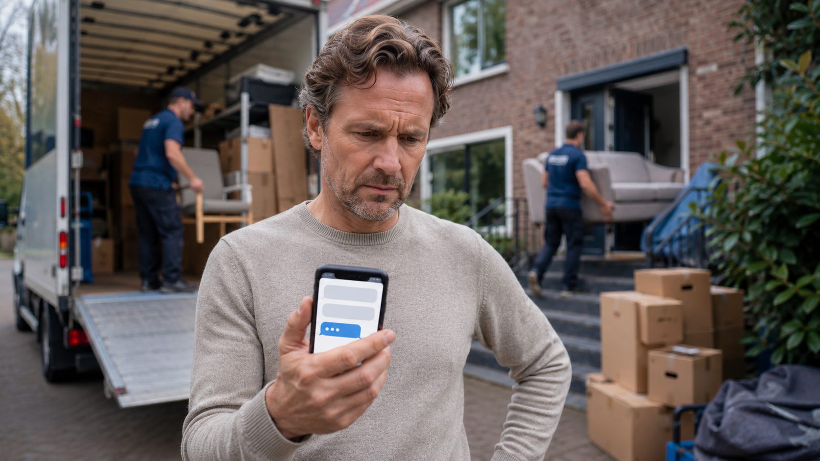 AI chatbot voor verhuizers — homeowner stelt vraag via chat