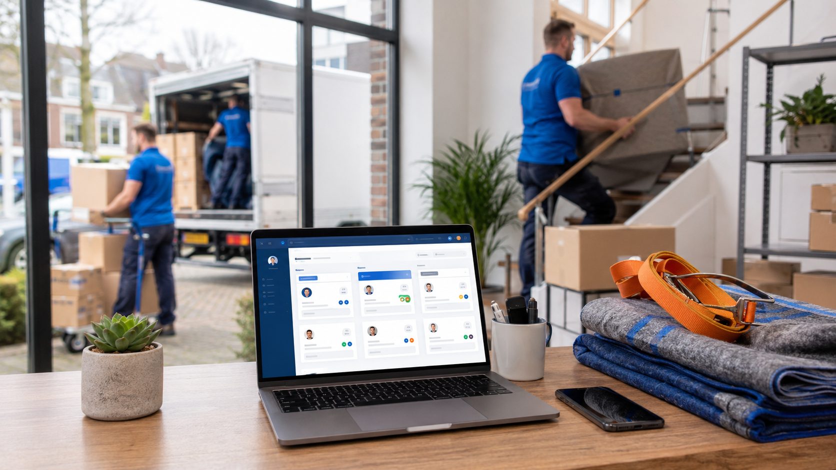 CRM dashboard voor verhuizers — klantenbestand op één plek